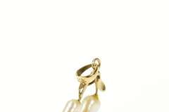 14K Yellow Gold Victorian Blister Pearl Fruit Motif Branch Pendant