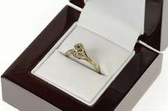 10K White Gold Art Deco 1.5mm Filigree Engagement Setting Ring