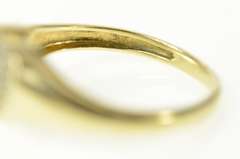 10K Yellow Gold Pave Diamond Heart Love Symbol Statement Ring