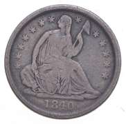 1840-O Seated Liberty Half Dime No Drapery Transitional Open Bud Rw R6