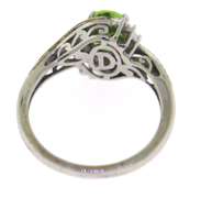 10KT White Gold Greem Amethyst Ring