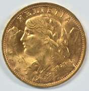 Superb Gem BU 1935-B Switzerland 20 Francs Gold Piece