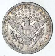 1894-O Barber Head Silver Half Dollar - Circulated