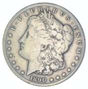 1890-CC Morgan Silver Dollar