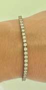 Vintage Sterling Silver Crystal Tennis Bracelet