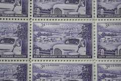 30 Mint 3 Cent US Comm Stamp Sheets 1940-50 Era