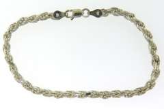 Italian Sterling Silver Rope Bracelet