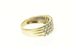 10K Yellow Gold 1.00 Ctw Squared Diamond Statement Band Ring