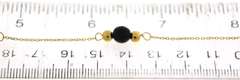 Ideal Yellow Gold Black Bead Necklace