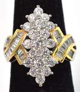 Sterling Silver Vermeil  CZ Ring