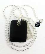 Sterling Filigree & Black Onyx Slide Pendant & Chain