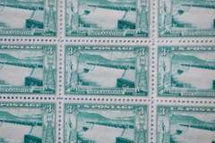 30 Mint 3 Cent US Comm Stamp Sheets 1940-50 Era