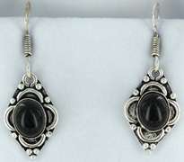 Silver and Natural Stone Earrings