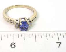 Stunning Iolite & Diamond Ring in 14KT White Gold