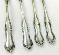 4 Nickel Silver Strawberry Forks