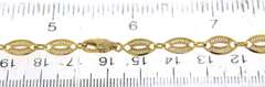 Fancy 18kt YG Openwork Oval Link Chain Necklace