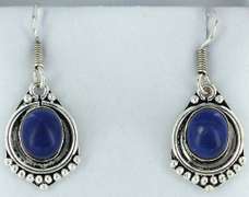 Silver and Natural Stone Earrings