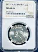 1955 NGC MS 64 FBL  Bugs Bunny Franklin Half