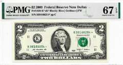 Exceptional Gem Crisp 2009 Dallas $2 Star Replacement Note PMG 67 EPQ!