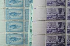 30 Mint 3 Cent US Comm Stamp Sheets 1940-50 Era