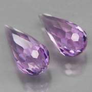 Look at this pair of 4.26ct Briolette cut Amethyst