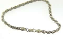Italian Sterling Silver Rope Bracelet