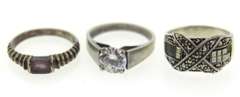Lot of 11 Sterling Silver Rings