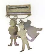 Vintage Sterling Silver Charms Brooch