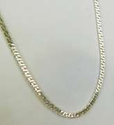 Unisex Italian Sterling Herringbone Chain Necklace