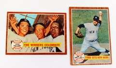 2 Topps 1962 World Series Baseball Cards
