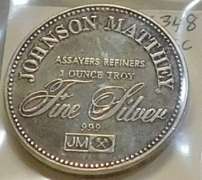 1 Oz Silver Round, PRF Johnson-Matthey