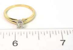 Sparkling 0.30CT Diamond Solitaire Ring in 14KT Yellow Gold