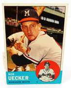 1963 Bob Vecker, Braves Baseball Card