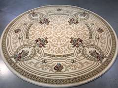 STUNNING PREMIUM  FRENCH AUBUSSON ROUND 8x8