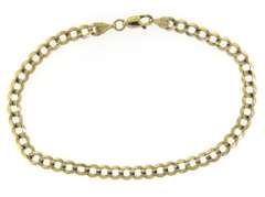 Elegant Yellow Gold Curb Link Bracelet