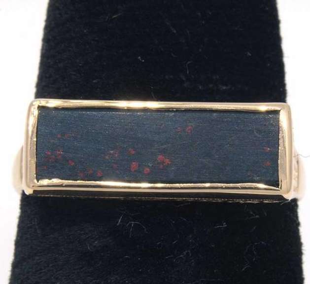 Interesting Rectangular Stone 14kt Ring