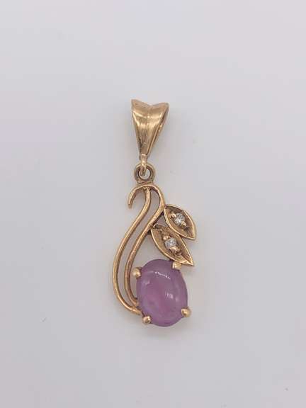 10kt Gold & Gemstone Pendant