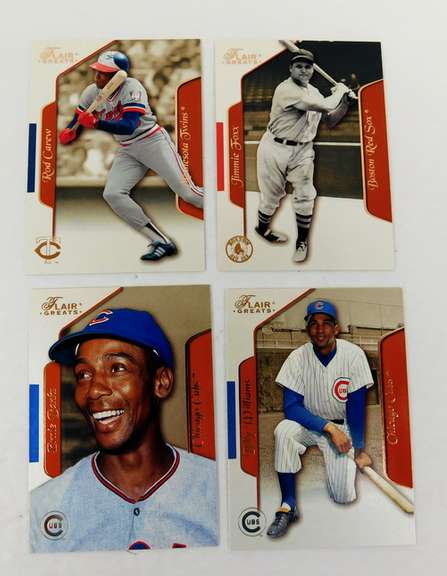 4 Fleer Greats 2003 Baseball Cards