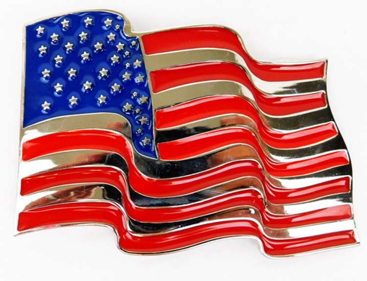 Big Enameled Flag Belt Buckle