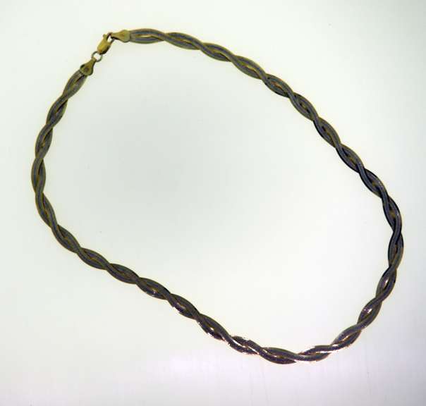 Italian FAS Sterling Silver Twisted Herringbone Necklace