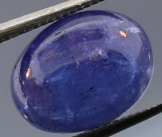 Unheated! 3.04ct top blue violet Tanzanite cabochon