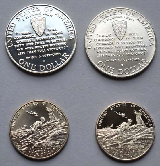 1995 WW11 Modern Comm Silver Dollars & Clad Halves Proof & Unc