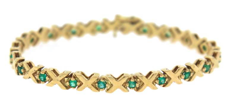 Graceful 18kt X/O Emerald Bracelet