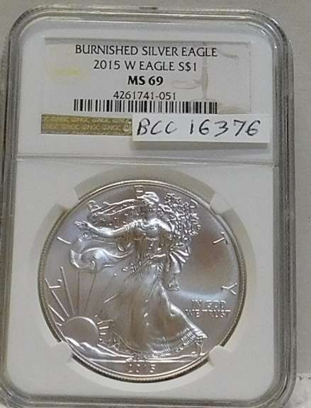 2015-W Burnished Silver Eagle NGC MS-69