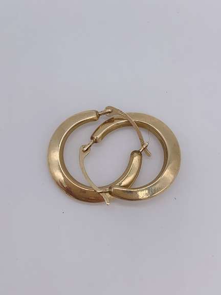 14kt Solid Yellow Gold Hoop Earrings
