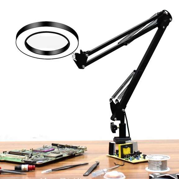 Flexible Desk 5X USB LED Magnifying Glass