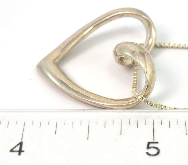 Large Heart Necklace in Sterling Silver