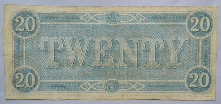 $ 20 1864 Confederate States Note
