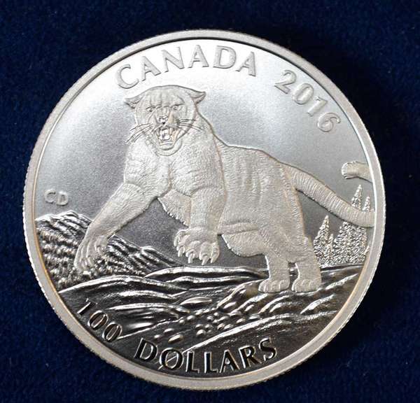 Canada 2016 100 Dollar Mountain Lion