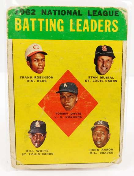 1962 National League Batting Leaders Baseball Card